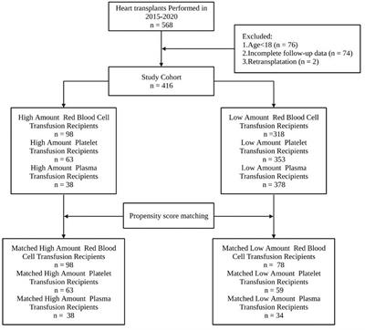 The Predictive Role of Intraoperative Blood Transfusion Components in the Prognosis of Heart Transplantation